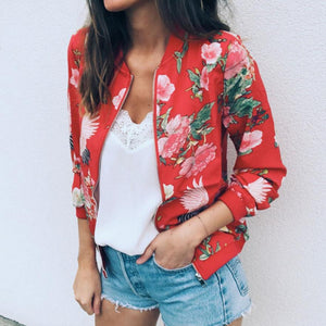 Printed Casual Floral Jacket - Secret Apparel