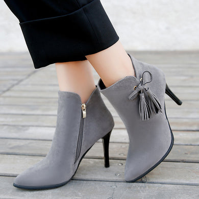 Ankle High Heel Boots - Secret Apparel