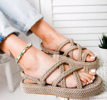 Load image into Gallery viewer, Chunky Sole Rope Sandals - Secret Apparel
