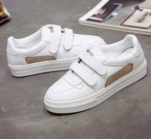 White Velcro Trainers - Secret Apparel