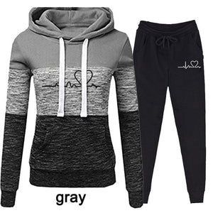 Casual Hooded Tracksuit Two Piece Set - Secret Apparel