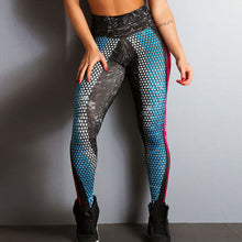 Load image into Gallery viewer, Fitness Blue Pink Leggings - Secret Apparel
