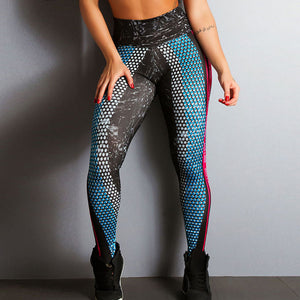 Fitness Blue Pink Leggings - Secret Apparel