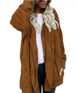 Warm Hooded Fleece Cardigan - Secret Apparel