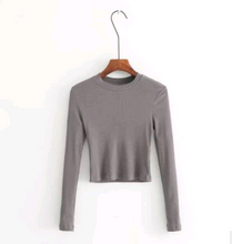 Load image into Gallery viewer, Slim Short Long Sleeve Sweater - Secret Apparel
