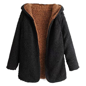 Warm Fur Woollen Coat - Secret Apparel