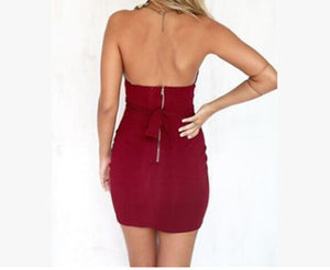 Red backless short dress - Secret Apparel