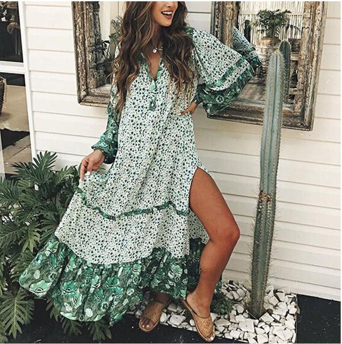 Oregano bohemian maxi dress - Secret Apparel