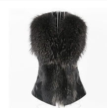 Load image into Gallery viewer, Faux Fur Vest PU Jacket - Secret Apparel
