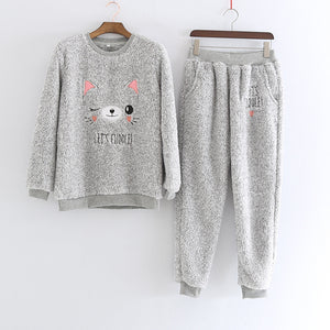 Grey Cat Pyjamas - Secret Apparel