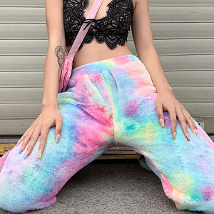 Rainbow High Waist Joggers - Secret Apparel