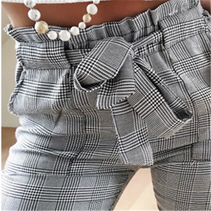 Grey Paper Bag Pencil Pants - Secret Apparel