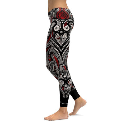 Paisley printed yoga pants - Secret Apparel