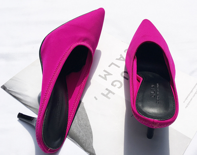 Satin Open Heel Shoes - Secret Apparel