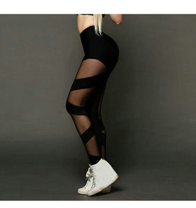 Mesh Black Leggings - Secret Apparel