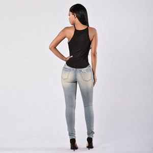 Ripped denim jeans bottom - Secret Apparel