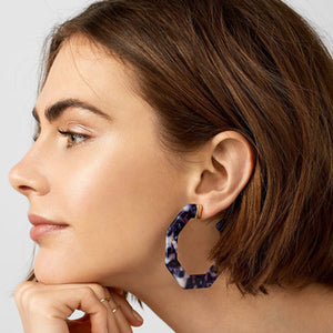 Purple C-Shaped Earrings - Secret Apparel