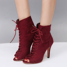 Load image into Gallery viewer, Open Toe High Heel Boots - Secret Apparel
