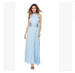 Plunge Tie Waist Maxi Dress - Secret Apparel