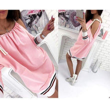 Load image into Gallery viewer, Slit Sleeve Strap Dress - Secret Apparel
