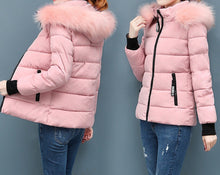 Load image into Gallery viewer, Hooded Fur Collar Padded Jacket - Secret Apparel
