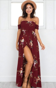 Off shoulder maxi dress - Secret Apparel