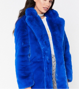 Faux Fur Coat Long Sleeve - Secret Apparel