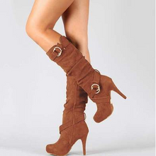 Load image into Gallery viewer, Buckled High Heels Boots - Secret Apparel
