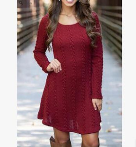 Long Sleeves Loose Knitted Sweater - Secret Apparel