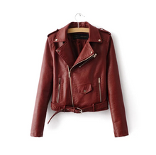 Load image into Gallery viewer, PU Leather Biker Jacket - Secret Apparel
