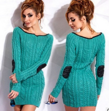 Load image into Gallery viewer, Slim Fit Knitted Jumper Dress - Secret Apparel
