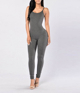 Slim Strapped Jumpsuit - Secret Apparel