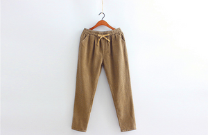 Corduroy Straight Leg Pants - Secret Apparel