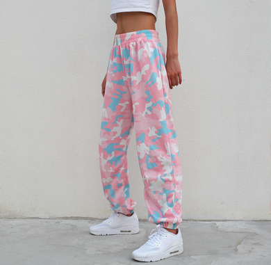 Pink Camouflage joggers sweatpants bottoms - Secret Apparel