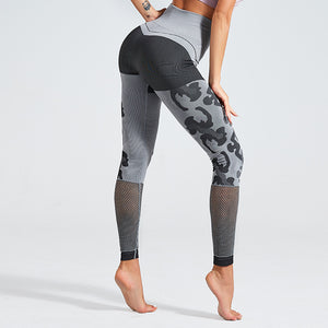 Camouflage Hollow Fitness Leggings - Secret Apparel