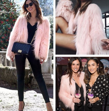 Fluffy Faux Fur Coat - Secret Apparel