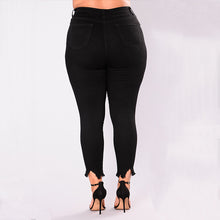 Load image into Gallery viewer, Plus Size Black Ripped Pants - Secret Apparel
