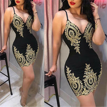 Load image into Gallery viewer, Strapped V-Neck Bodycon Dress - Secret Apparel
