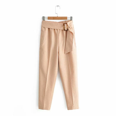 Khaki Buckle Pants - Secret Apparel