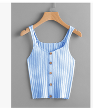 Load image into Gallery viewer, Button-Up Knitted Cami Top - Secret Apparel
