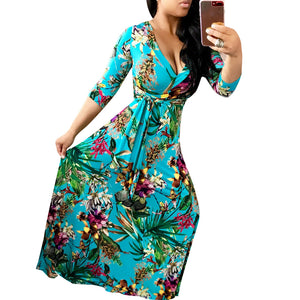 Printed Maxi Dress - Secret Apparel