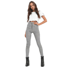 Load image into Gallery viewer, High Waist Check Pants - Secret Apparel
