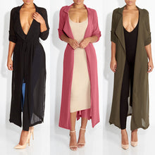 Load image into Gallery viewer, Long Sleeve Cardigan Chiffon Coat - Secret Apparel
