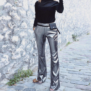 Silver wide leg trousers - Secret Apparel