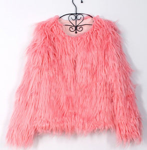 Fluffy Faux Fur Coat - Secret Apparel