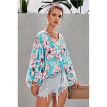 Load image into Gallery viewer, Printed Loose Lantern Sleeve Top - Secret Apparel
