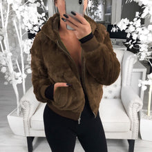 Load image into Gallery viewer, Faux Fur Zipper Coat - Secret Apparel
