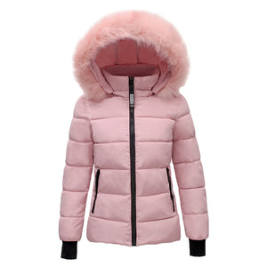 Hooded Fur Collar Padded Jacket - Secret Apparel