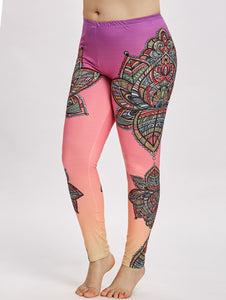 Plus size printed yoga pants - Secret Apparel