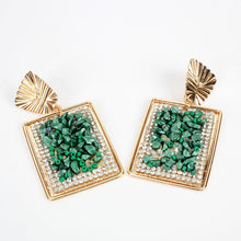 Load image into Gallery viewer, Square Bling Fashion Earrings - Secret Apparel
